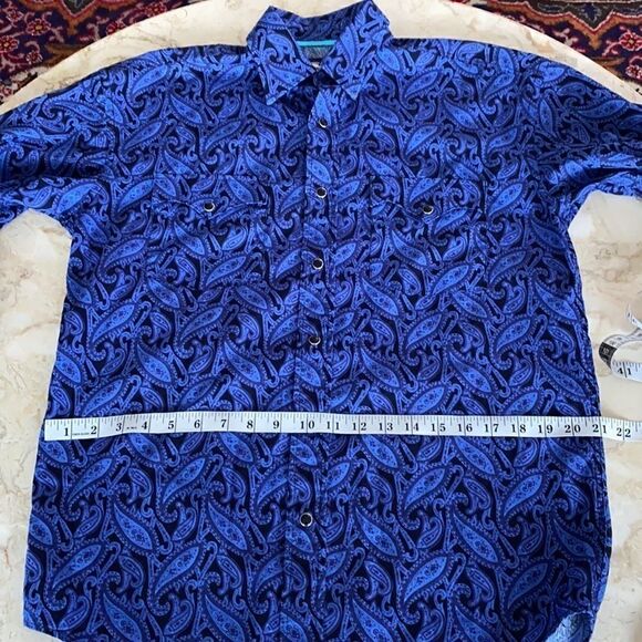 Rough Stock 100% Cotton Classic Paisley Cowboy Shirt - Picture 13 of 14